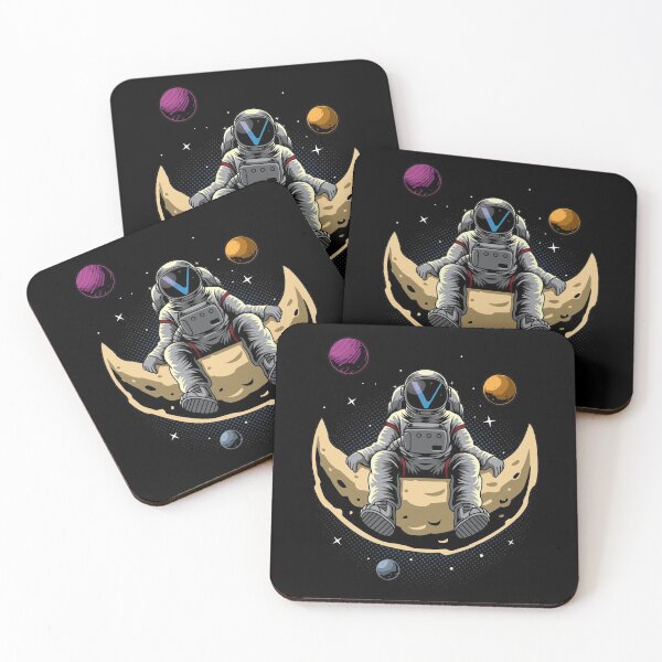 Item preview, Astronaut Vechain VET Coin To The Moon Crypto Token Cryptocurrency Blockchain Wallet designed and sold by AriellaGross.