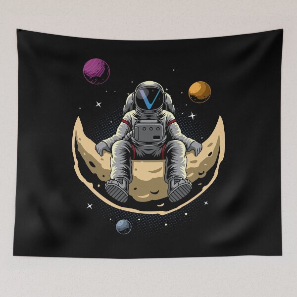 Item preview, Astronaut Vechain VET Coin To The Moon Crypto Token Cryptocurrency Blockchain Wallet designed and sold by AriellaGross.