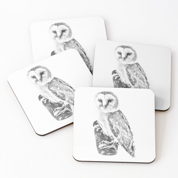 Item preview, European Barn Owl image converted to a drawing designed and sold by Dalyndigital Photography.