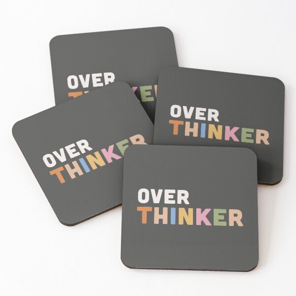 Item preview, Over thinker - slogan designed and sold by BlockDashArt.