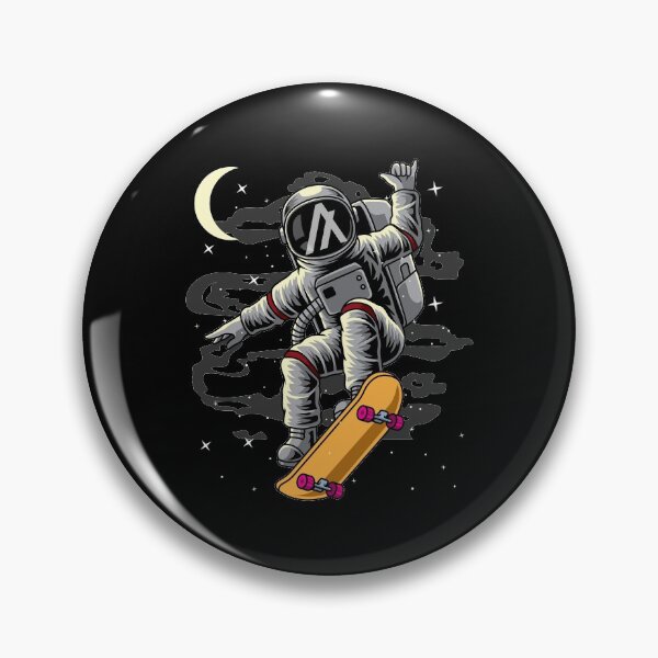 Artikelvorschau, Astronaut Skate Algorand ALGO Coin To The Moon Crypto Token Cryptocurrency Blockchain Wallet entworfen und verkauft von AriellaGross.