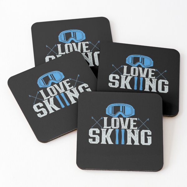 Item preview, I Love Skiing | Cool Winter Extreme Sports Skiing Quote designed and sold by thecooltable.