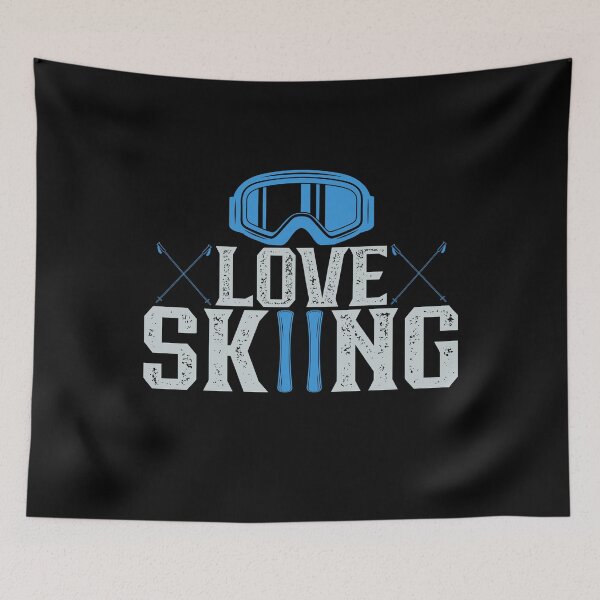 Item preview, I Love Skiing | Cool Winter Extreme Sports Skiing Quote designed and sold by thecooltable.