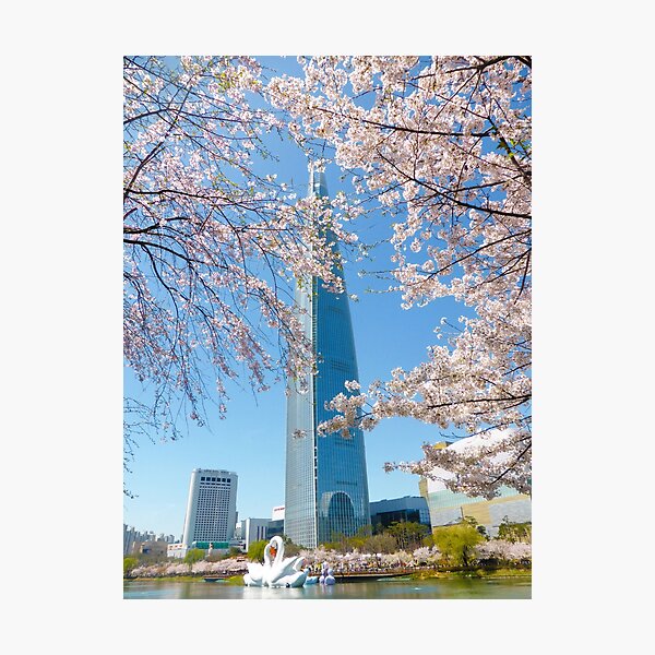 Item preview, Cherry Blossoms at Lotte World Tower in Seoul designed and sold by co-stars.
