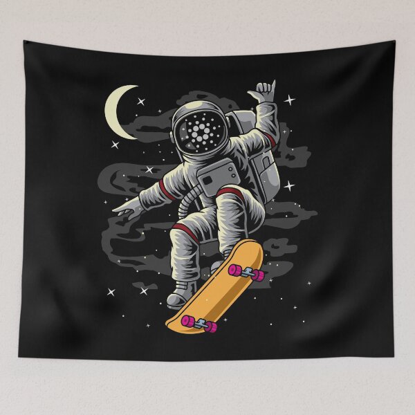 Item preview, Astronaut Skate Cardano ADA Coin To The Moon Crypto Token Cryptocurrency Blockchain Wallet designed and sold by AriellaGross.