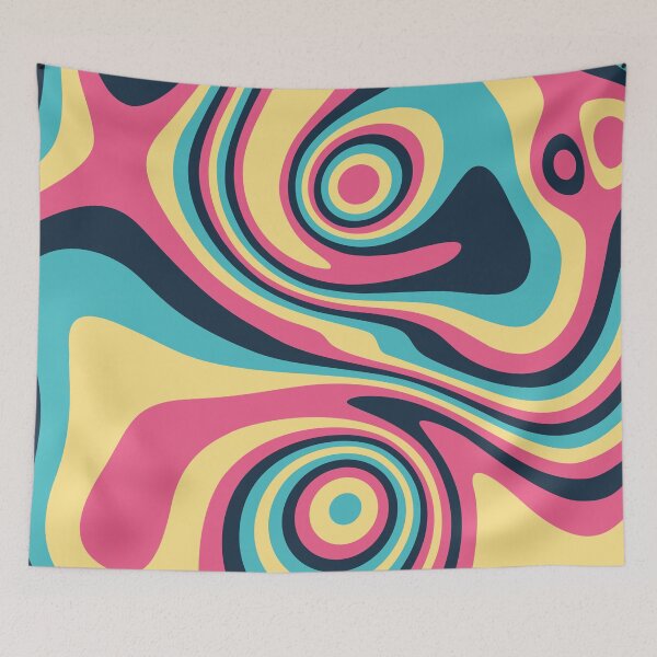 Item preview, Blue, yellow and pink marble designed and sold by Captain Chromatic.