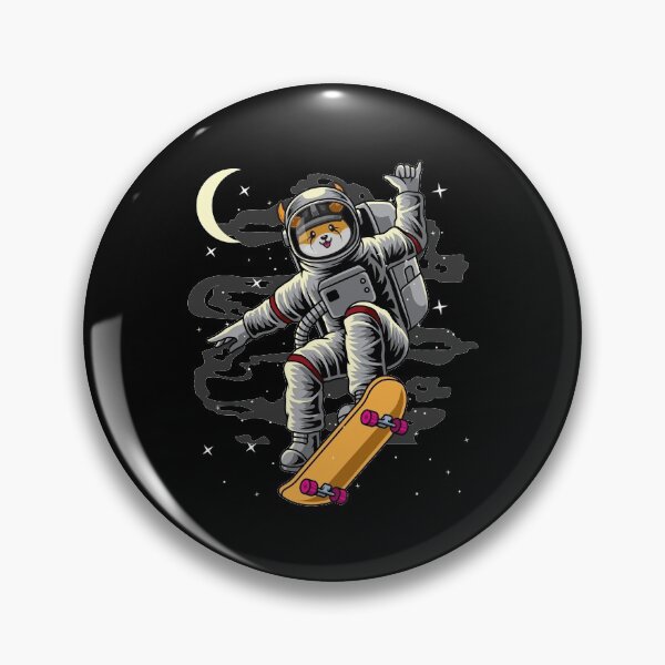 Item preview, Astronaut Skate Floki Inu Coin To The Moon Crypto Token Floki Army Cryptocurrency Blockchain Wallet designed and sold by AriellaGross.