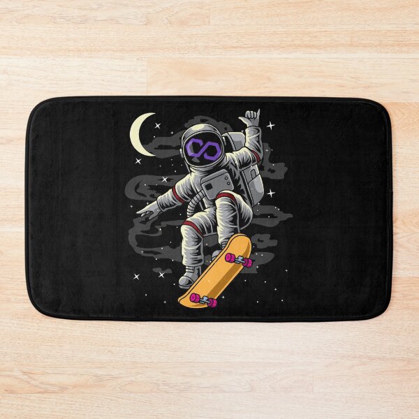Item preview, Astronaut Skate Polygon Matic Coin To The Moon Crypto Token Cryptocurrency Blockchain Wallet designed and sold by AriellaGross.