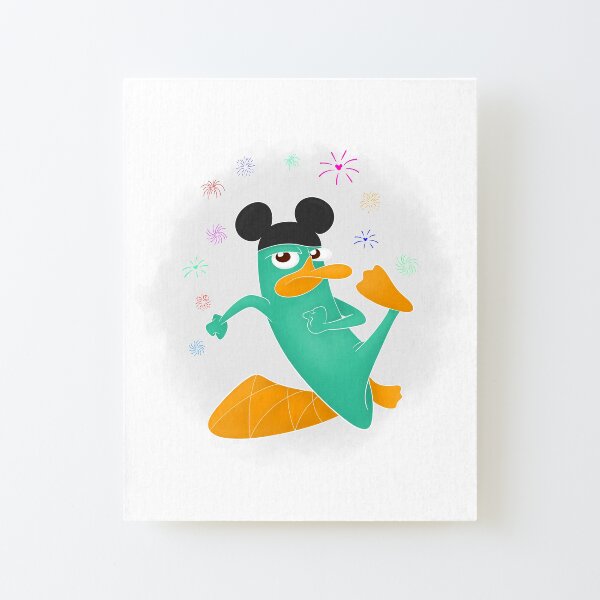 Phineas and Ferb Agent P With Mickey Ears Canvas Mounted Print