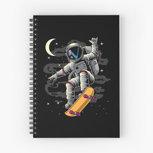 Item preview, Astronaut Skate Vechain VET Coin To The Moon Crypto Token Cryptocurrency Blockchain Wallet designed and sold by AriellaGross.