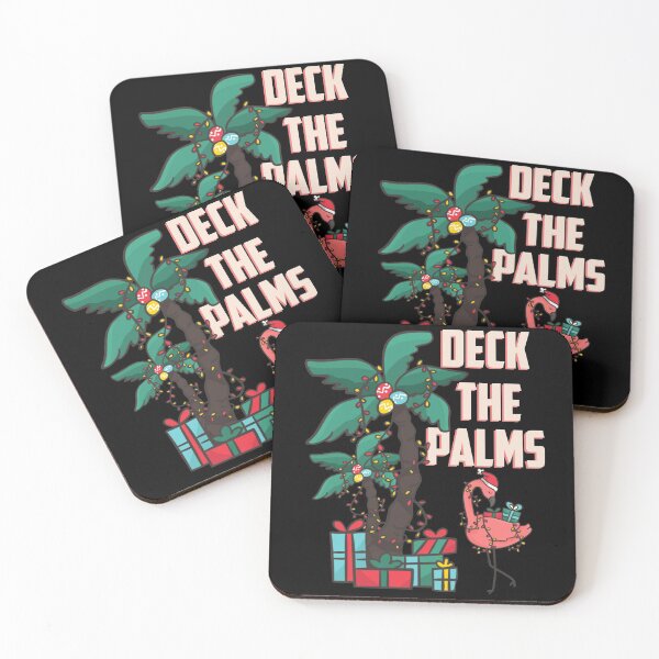 Item preview, Deck The Palms Tropical Flamingo Christmas Palm Tree Lights designed and sold by GraphifyArt.
