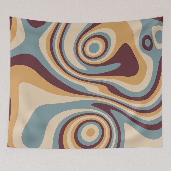 Item preview, Brown, orange, beige and blue marble designed and sold by Captain Chromatic.