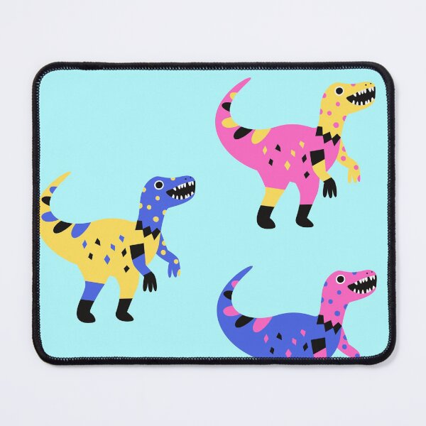 Item preview, Cute Bright Dinosaurs (blue background) designed and sold by Dinoroarrr.