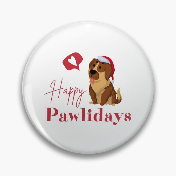Item preview, Happy Pawlidays - Cute Christmas Dog  designed and sold by WolfPackDesigns.