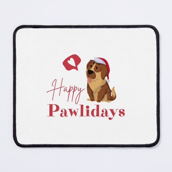 Item preview, Happy Pawlidays - Cute Christmas Dog designed and sold by WolfPackDesigns.