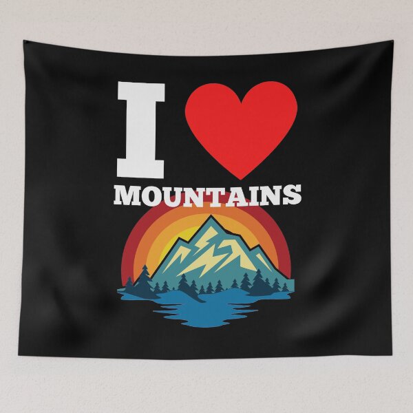 Item preview, I Love Mountains Heart Design For Mountain Climbing Lovers designed and sold by RGRamsey.