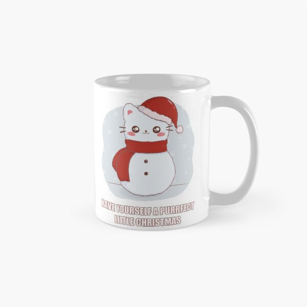 Artikelvorschau, Nette Weihnachtsschneemann-Katze entworfen und verkauft von LenasScribbles.