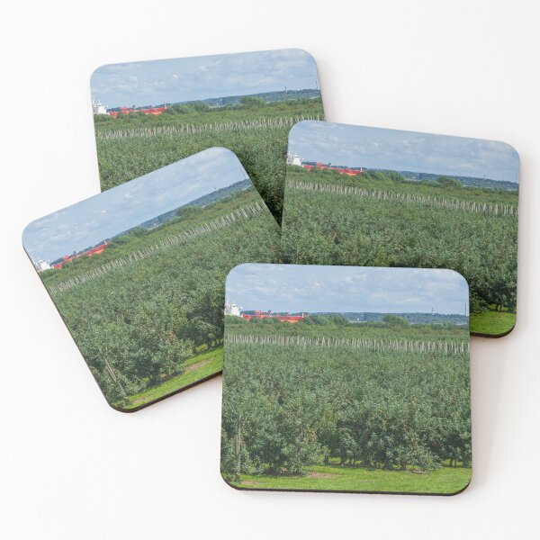 Item preview, Apple plantation, ship, Elbe, Grünendeich, Altes Land, Lower Saxony, Germany designed and sold by Torsten  Krüger.