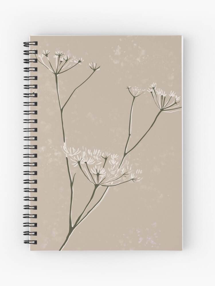 Cuaderno de espiral «Herbario de flores silvestres neutrales» de Aimio |  Redbubble