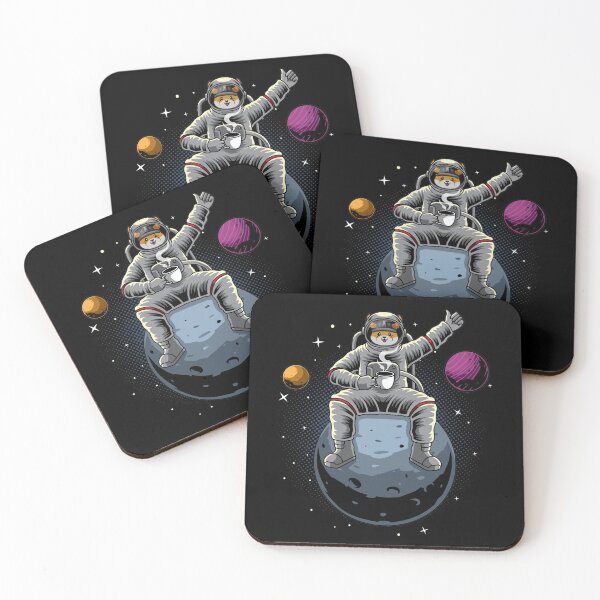 Item preview, Astronaut Coffee Floki Inu Coin To The Moon Floki Army Crypto Token Blockchain Cryptocurrency Wallet designed and sold by JaxonBrown.