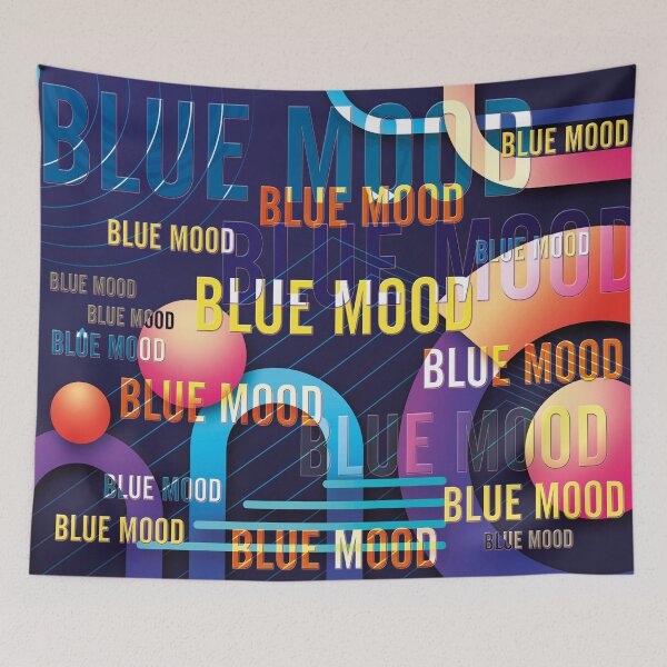 Item preview, Blue mood, atmospheric quote, melancholy designed and sold by Mauswohn.