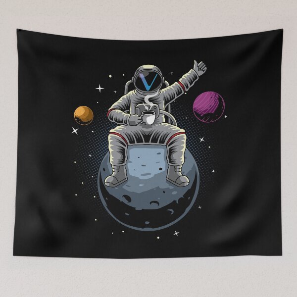 Item preview, Astronaut Coffee Vechain VET Coin To The Moon Crypto Token Blockchain Cryptocurrency Wallet designed and sold by JaxonBrown.