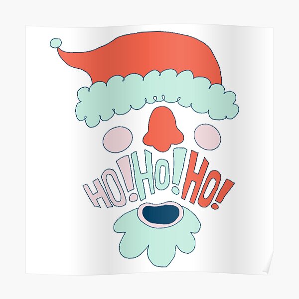 Santa Face with Ho Ho Ho | Best GRD Designs Poster