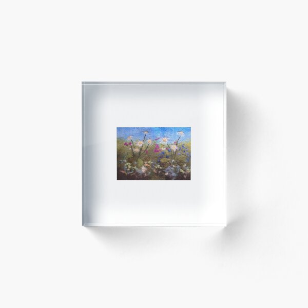 Daisies Acrylic Block