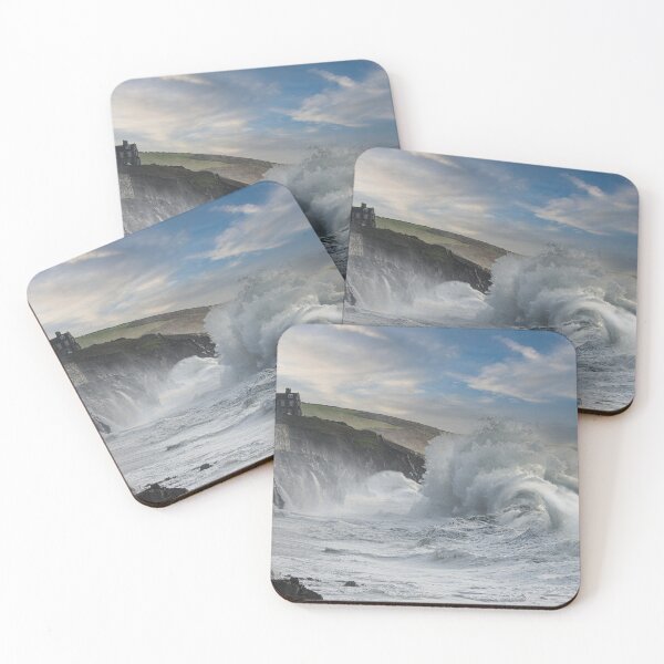 Item preview, Porthleven Harbour Cornwall,large waves designed and sold by kathleenjean.
