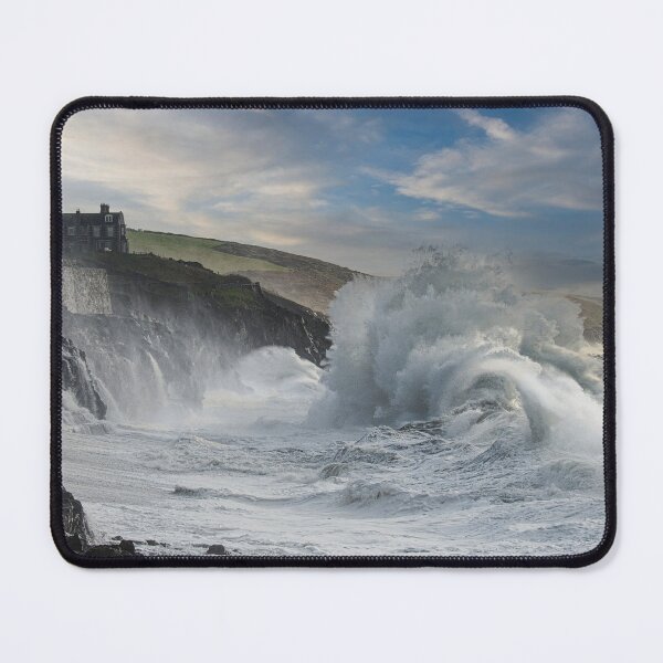 Item preview, Porthleven Harbour Cornwall,large waves designed and sold by kathleenjean.