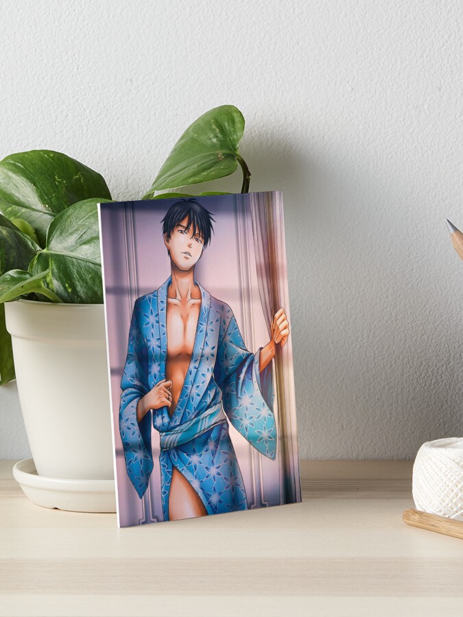 Japanese Kimono anime manga fanart sexy man lgbt gay yaoi Art Board Print  by Escafan