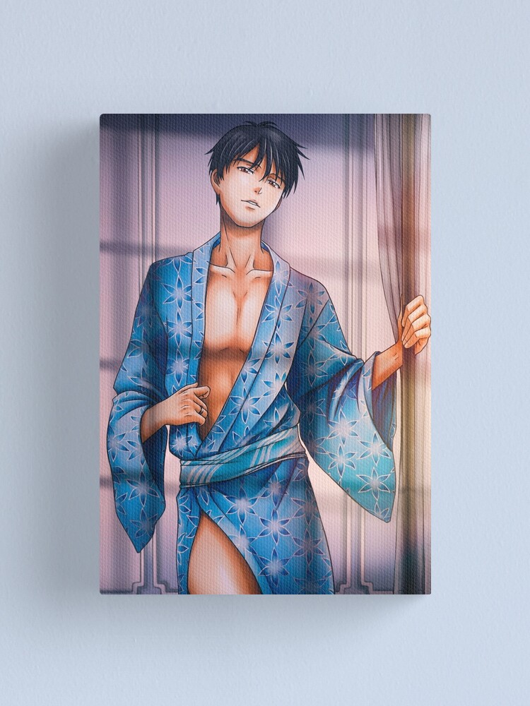 Japanese Kimono anime manga fanart sexy man lgbt gay yaoi | Canvas Print