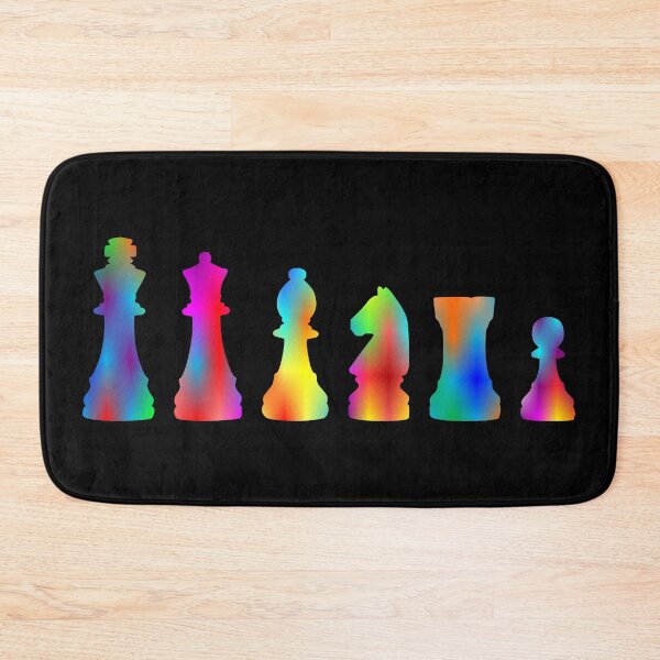 Item preview, Colorful Neon Chess on Black designed and sold by Shapes-Mania.