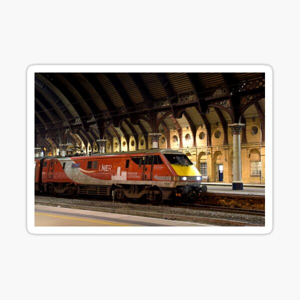 LNER Class 91 loco 91114 in York Station Sticker