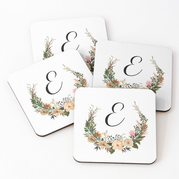 Item preview, Autumn Floral Monogram | Monogram Letter E designed and sold by JustSeasons.
