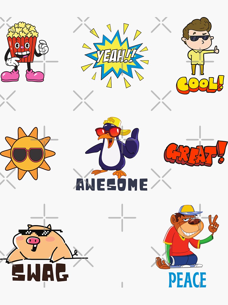 "cute and cool sticker pack" Sticker for Sale by Redbubble