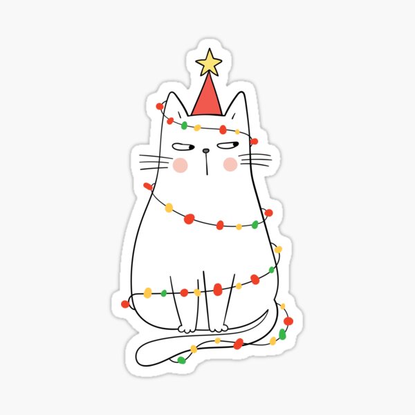 Item preview, Grumpy Christmas Cat designed and sold by aref54311.
