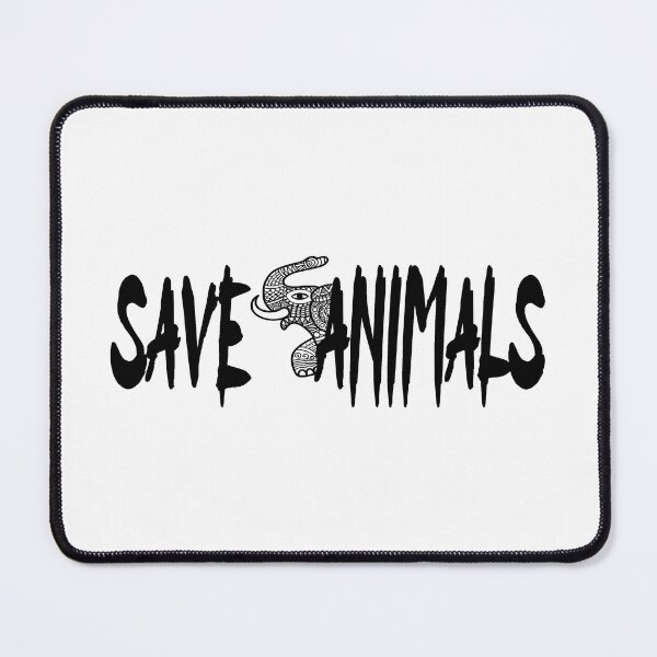 Item preview, Save animals - black elephant art designed and sold by Kinkalow.