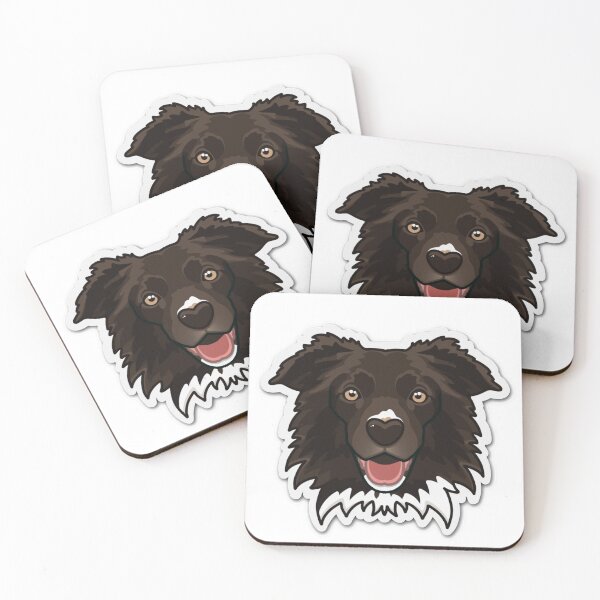 Item preview, Brown border collie cute face designed and sold by SashaChoo.