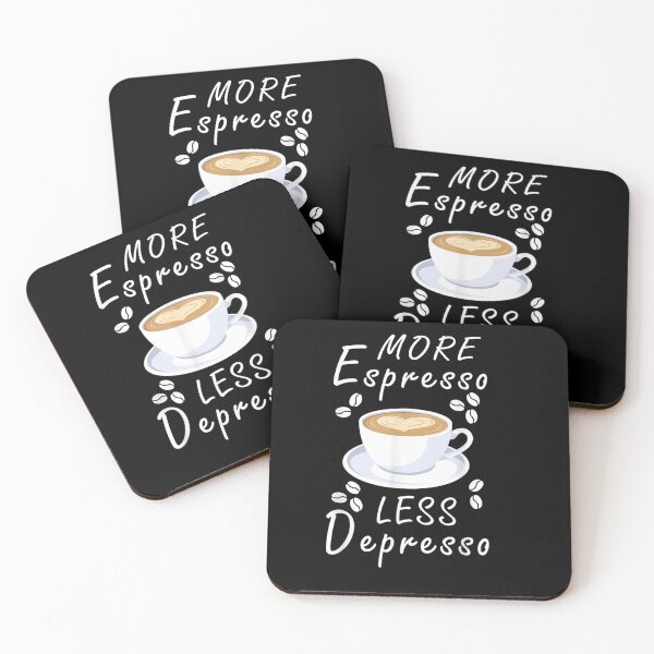 Artikelvorschau, mehr Espresso weniger Depresso lustige Idee Geschenk für Kaffeeliebhaber entworfen und verkauft von wi trendshop.