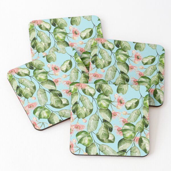 Item preview, Green leaves and pink flowers spring pattern designed and sold by PG Illustration.