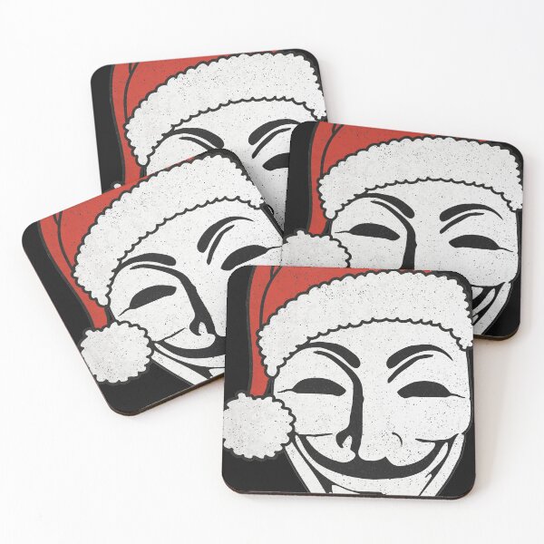 Item preview, Merry Christmas With A Santa Claus Anonymous Mask 2 designed and sold by EDDArt.