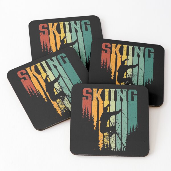 Item preview, Retro Sunset Colors Skiing Shirt | Winter Extreme Sports designed and sold by thecooltable.