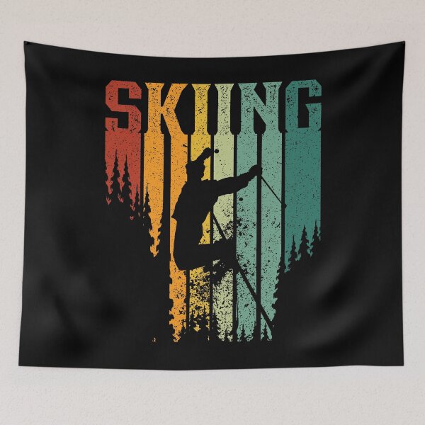Item preview, Retro Sunset Colors Skiing Shirt | Winter Extreme Sports designed and sold by thecooltable.