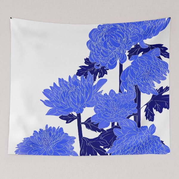 Item preview, Blue Chrysanthemums designed and sold by Saanis.