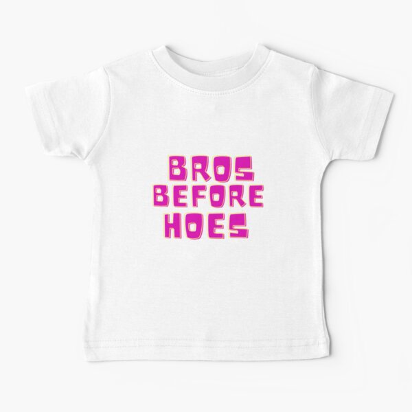 Hoes Before Bros Crew Neck Short Sleeve Tee for Toddler Girls