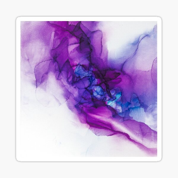 Smokey Violet Caressing Aqua Sticker