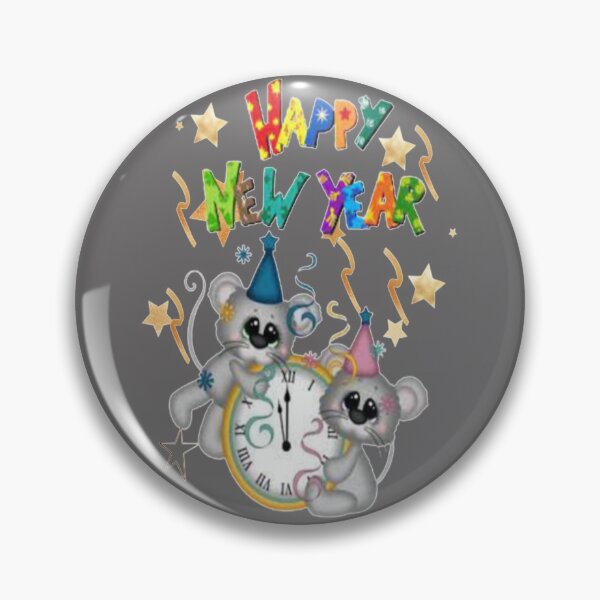 Item preview, Happy New Year Clock and Mice, Howdy New Year,New Years Celebration, New Years Eve Countdown designed and sold by Adri Barnard.
