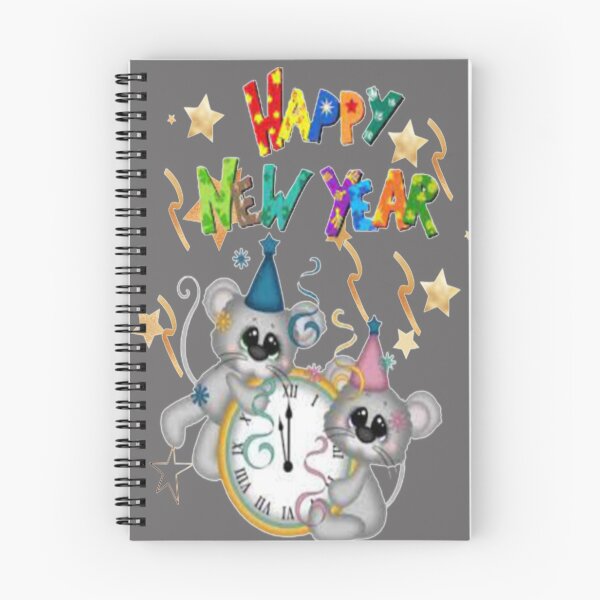 Item preview, Happy New Year Clock and Mice, Howdy New Year,New Years Celebration, New Years Eve Countdown designed and sold by Adri Barnard.