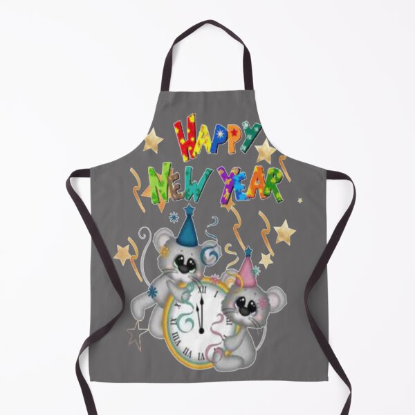 Item preview, Happy New Year Clock and Mice, Howdy New Year,New Years Celebration, New Years Eve Countdown designed and sold by Adri Barnard.